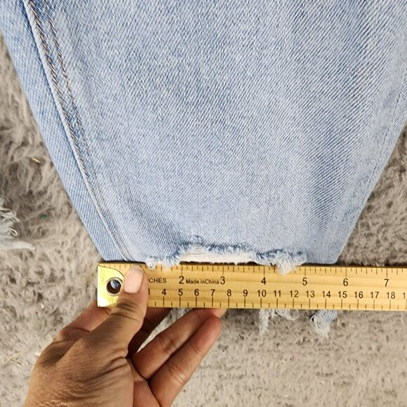 American Eagle Outfitters Jeans Womens 4 Light Wash Stretch Mid Rise Mom - Picture 8 of 13